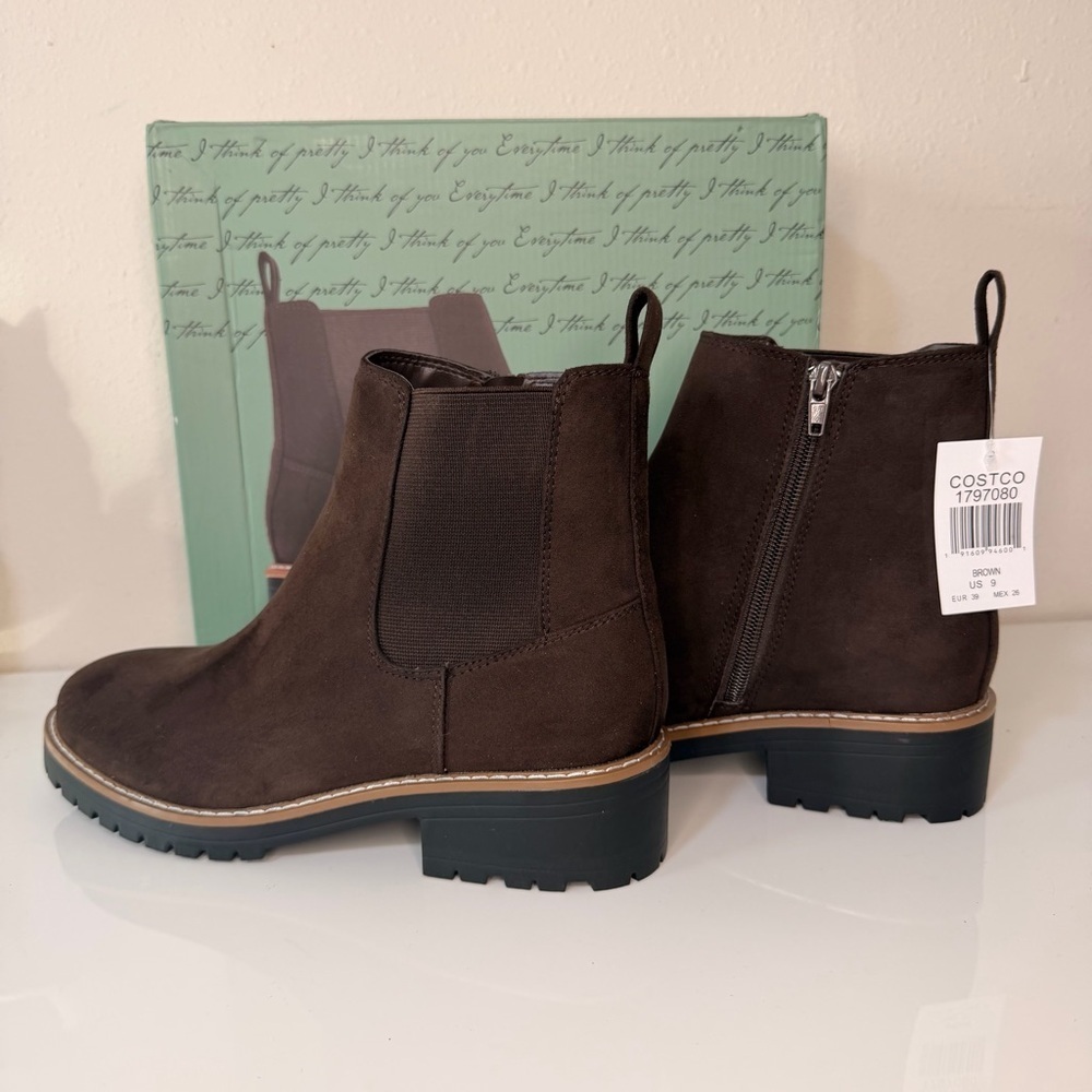 Kensie Dark Brown Ankle Booties - Picture 9 of 9